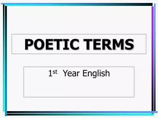 POETIC TERMS
