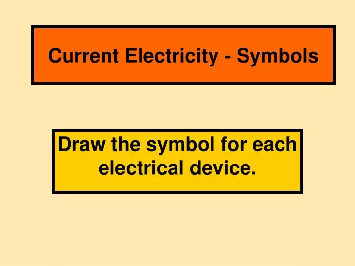 current electricity symbols