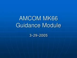 AMCOM MK66 Guidance Module