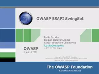 OWASP ESAPI SwingSet