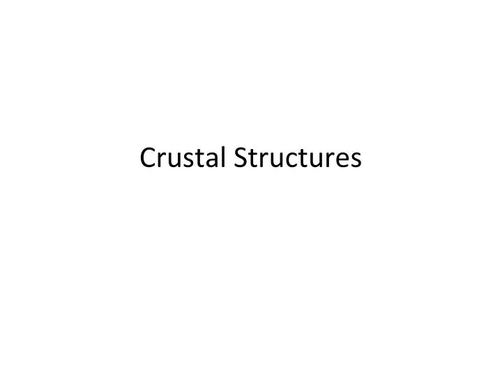 crustal structures