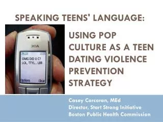 SPEAKING TEENS' LANGUAGE: