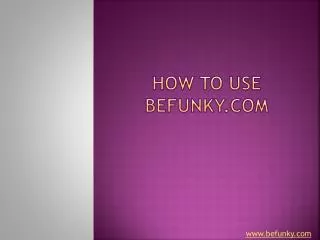 How to use Befunky