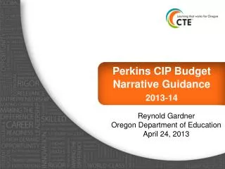 Perkins CIP Budget Narrative Guidance 2013-14