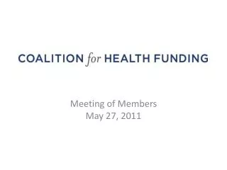 Meeting of Members May 27, 2011