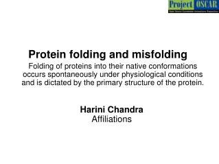 Protein folding and misfolding