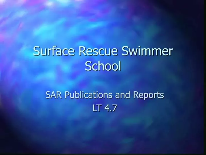 surface rescue swimmer school