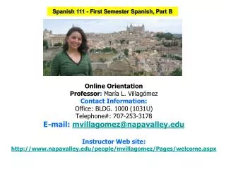 Spanish 111 - First Semester Spanish, Part B