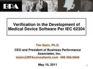 Verification in the Development of Medical Device Software Per IEC 62304