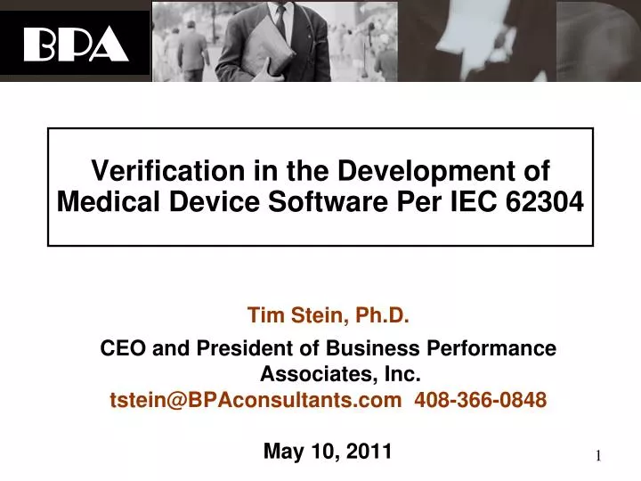 verification in the development of medical device software per iec 62304