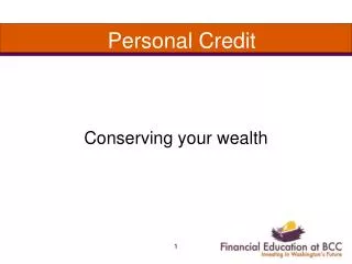 Personal Credit