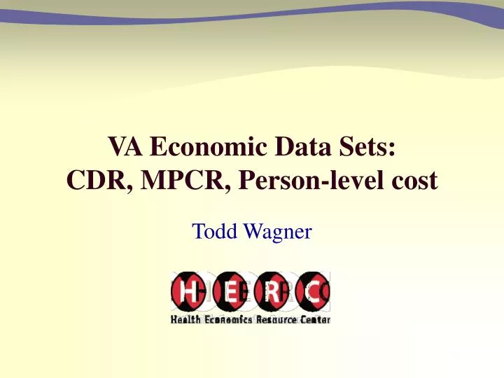 va economic data sets cdr mpcr person level cost