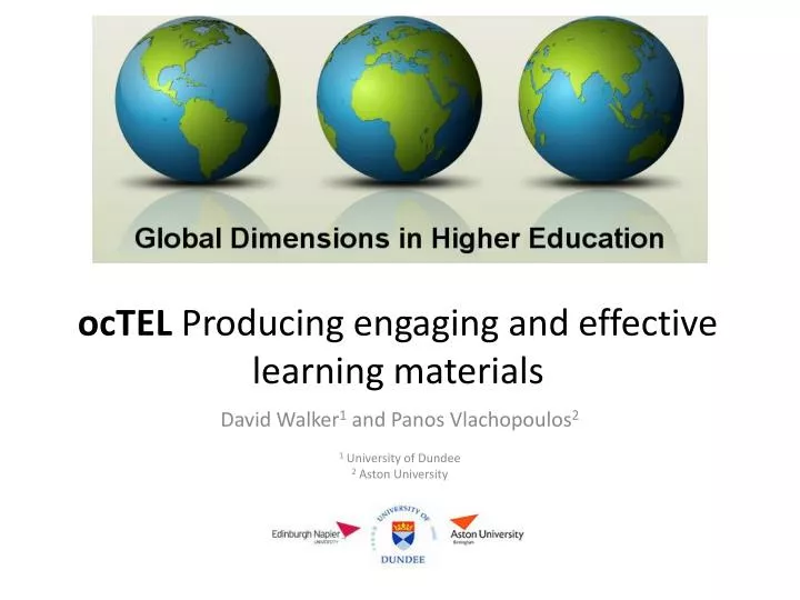 octel producing engaging and effective learning materials