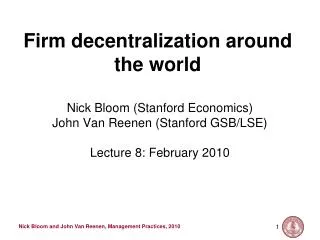 Firm decentralization around the world