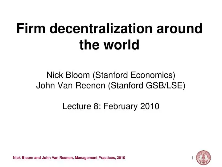 firm decentralization around the world