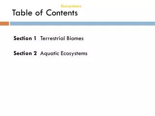 Table of Contents