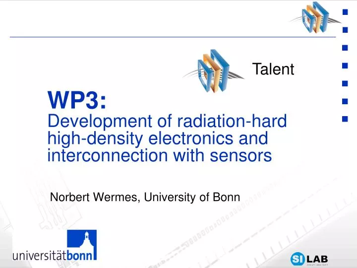 wp3 development of radiation hard high density electronics and interconnection with sensors