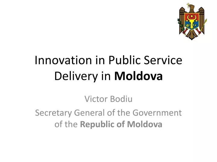 innovation in public service delivery in moldova