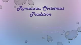 Romanian Christmas Tradition