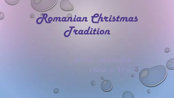 romanian christmas tradition