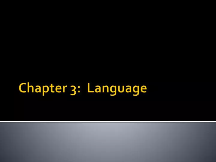 chapter 3 language