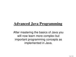 Advanced Java Programming