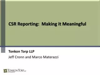 CSR Reporting: Making it Meaningful
