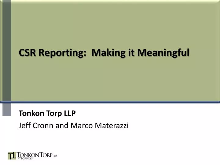 csr reporting making it meaningful