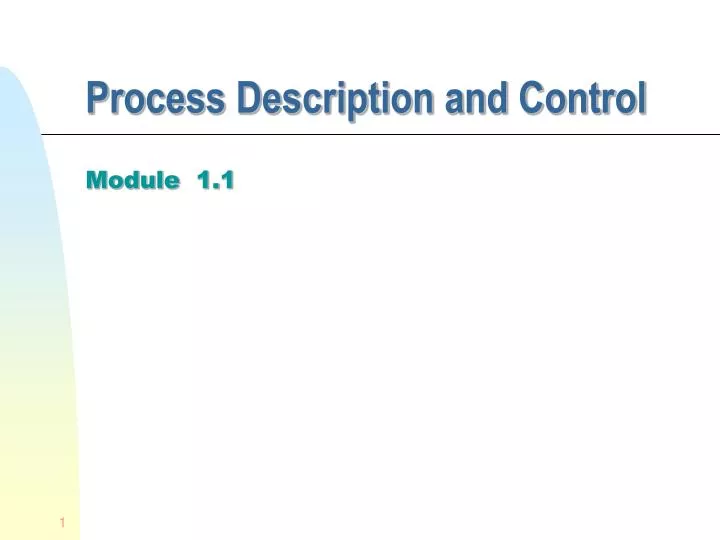 process description and control