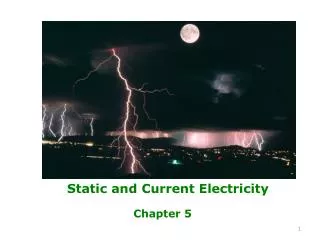 Static and Current Electricity