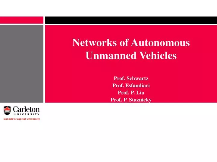 networks of autonomous unmanned vehicles