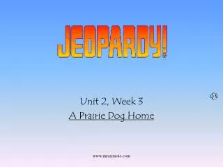 Unit 2, Week 3 A Prairie Dog Home