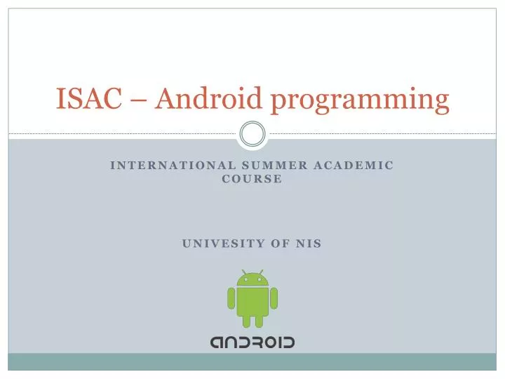 isac android programming