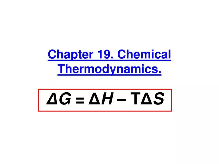 chapter 19 chemical thermodynamics