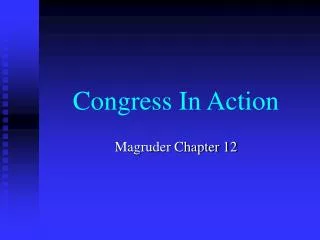 Congress In Action