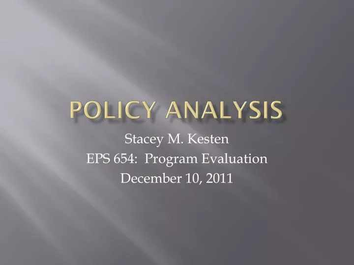 policy analysis