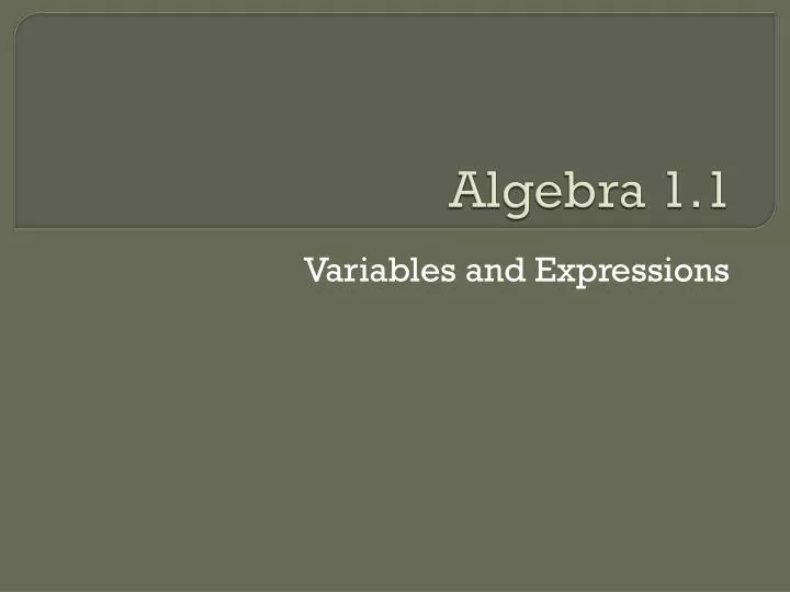 algebra 1 1