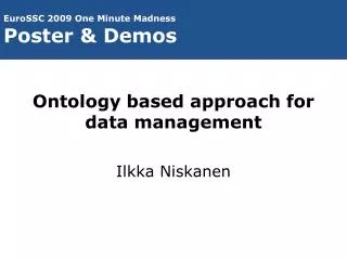 Ontology based approach for data management