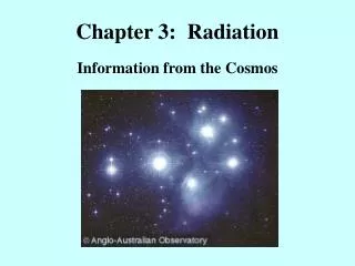 Chapter 3: Radiation