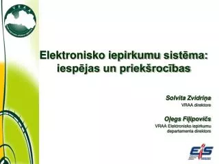 elektronisko iepirkumu sist ma iesp jas un priek roc bas