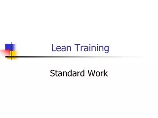 Lean Training