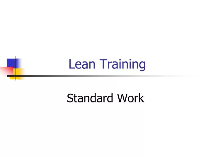 PPT - Lean Training PowerPoint Presentation, free download - ID:3087027