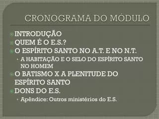 cronograma do m dulo