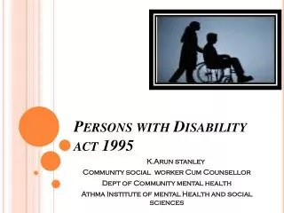 Persons with Disability act 1995