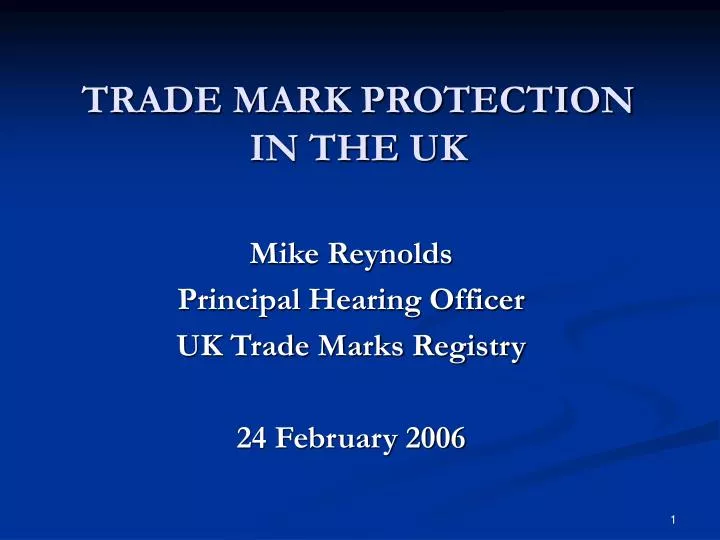 trade mark protection in the uk