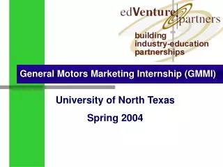 General Motors Marketing Internship (GMMI)