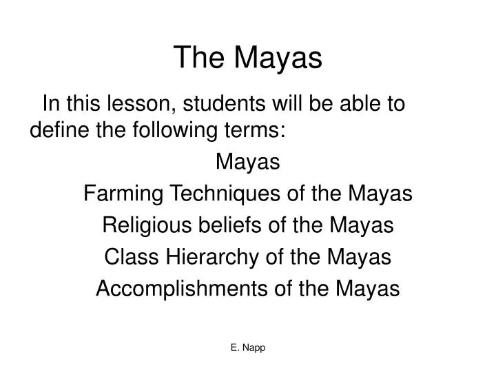 the mayas