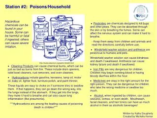 Station #2: Poisons/Household