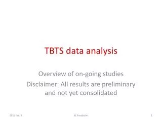 TBTS data analysis
