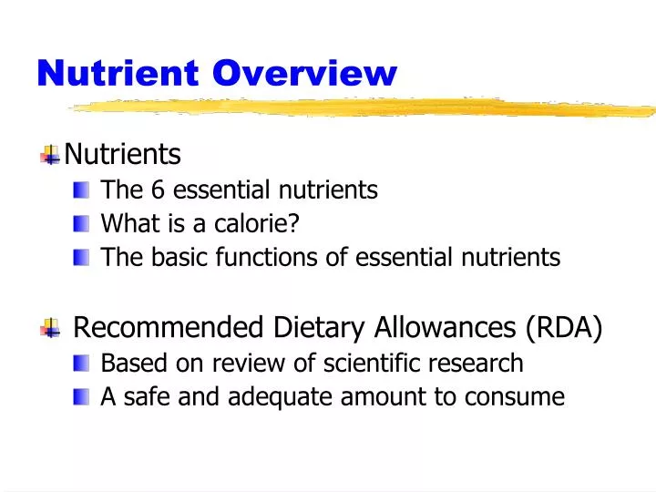 nutrient overview